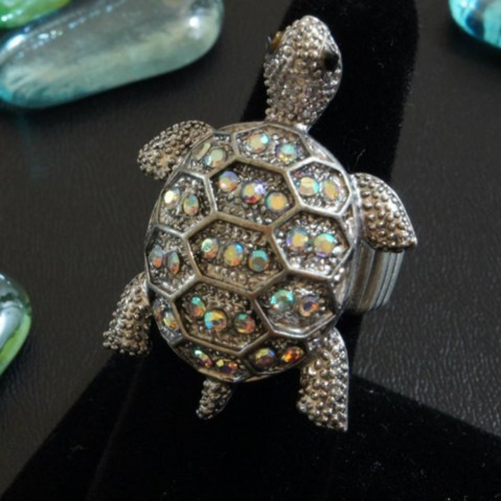 NWT Tesori Fashion Turtle Stretch Ring One Size